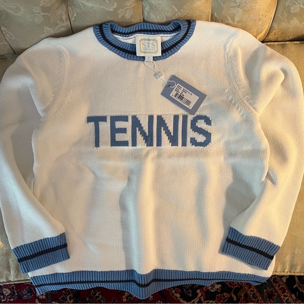 Sail to Sable NWTs XL cotton Tennis Sweater